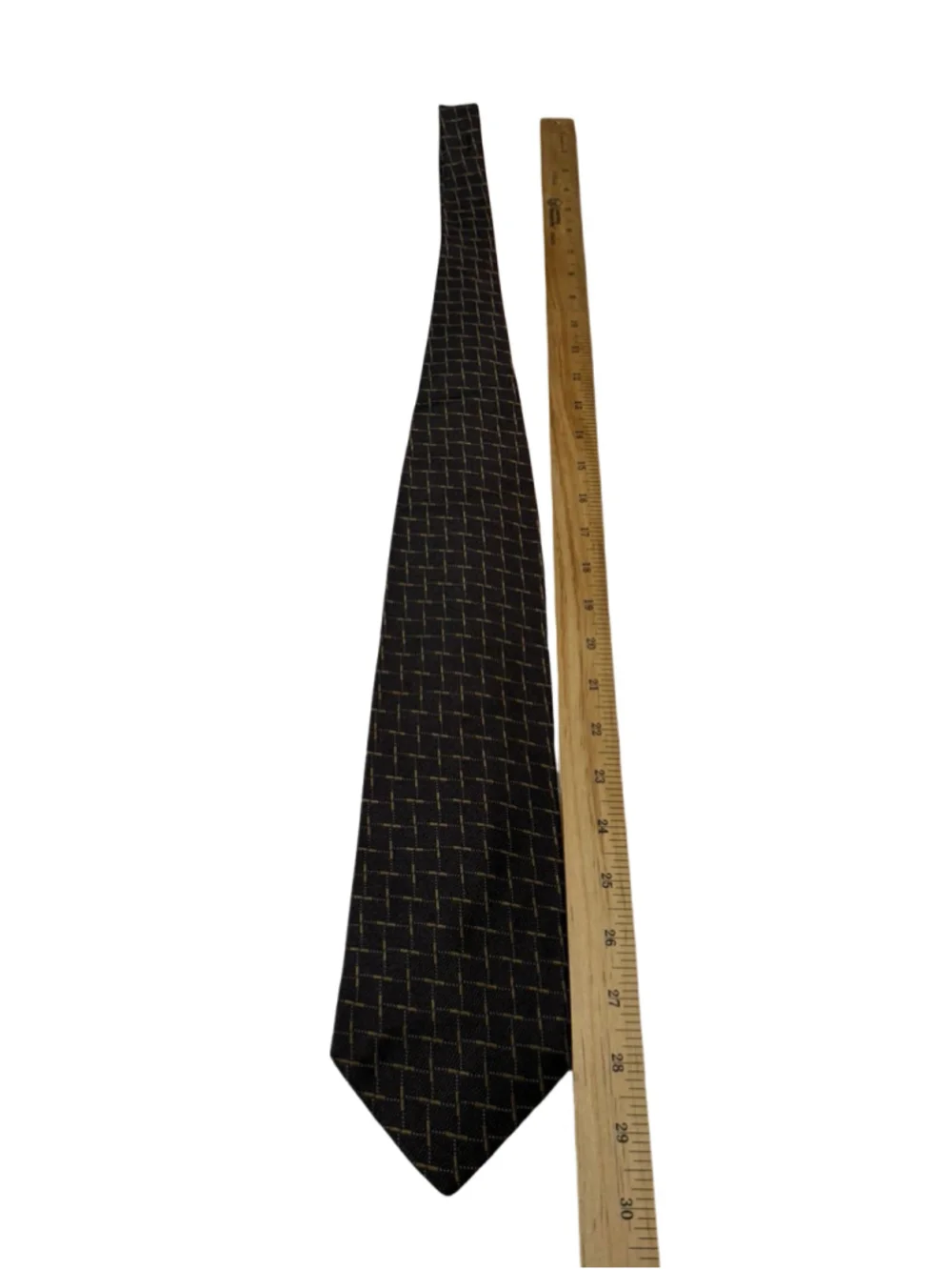 Giorgio Armani Cravatte Silk Tie Dark Plum Geometric Textured Woven Necktie